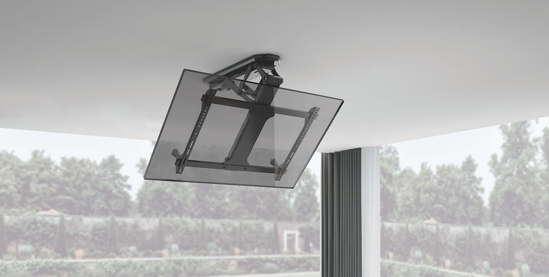 Motorized Flip Down TV Ceiling Mount